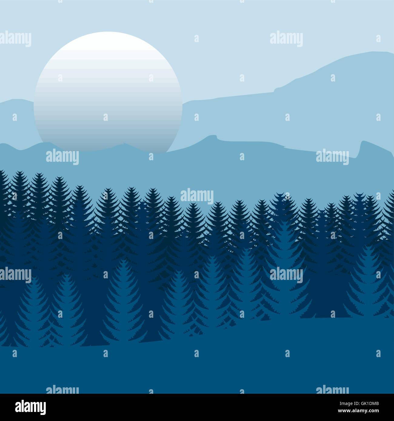 forest landscape picture isolated icon Stock Vector Image & Art - Alamy
