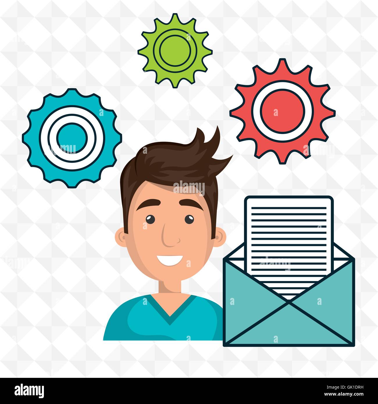 man gears icon Stock Vector Image & Art - Alamy