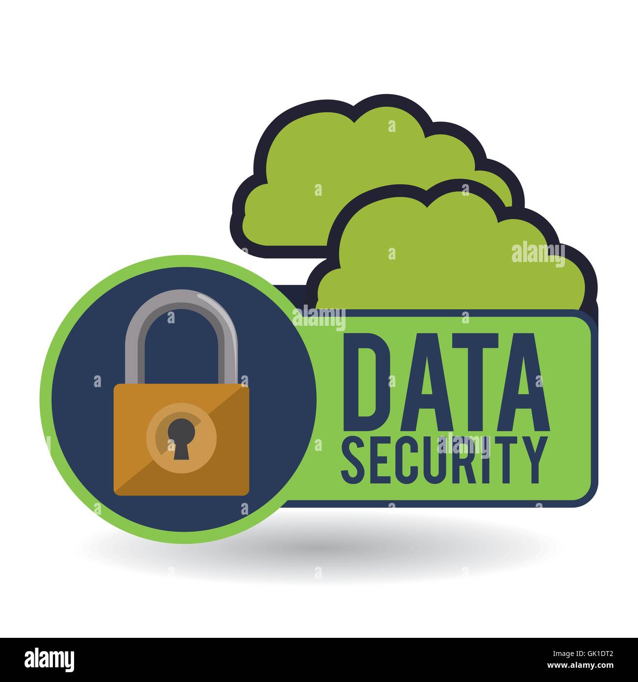 Data Security design. Protect icon. Data center illustration Stock ...