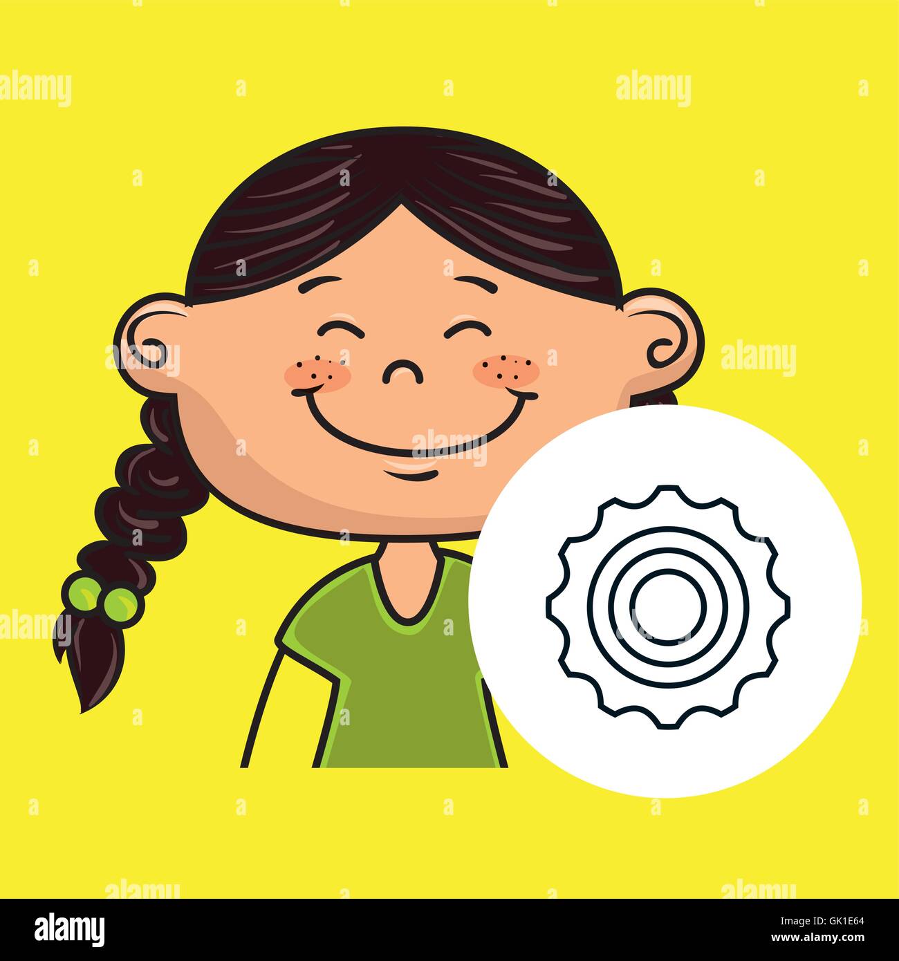 girl student school Stock Vector Image & Art - Alamy