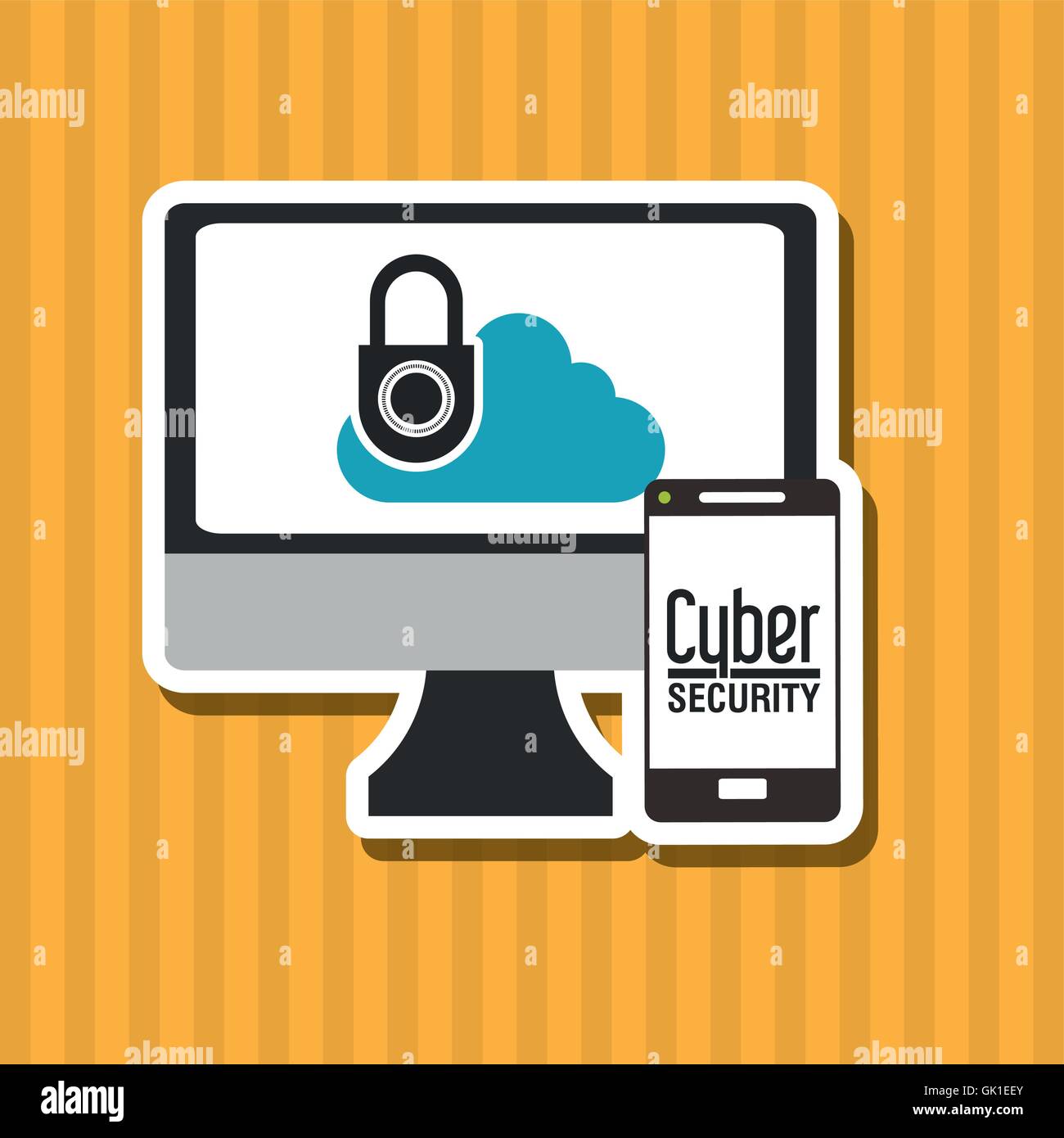 Cyber Security antivirus design , vector illustration Stock Vector ...