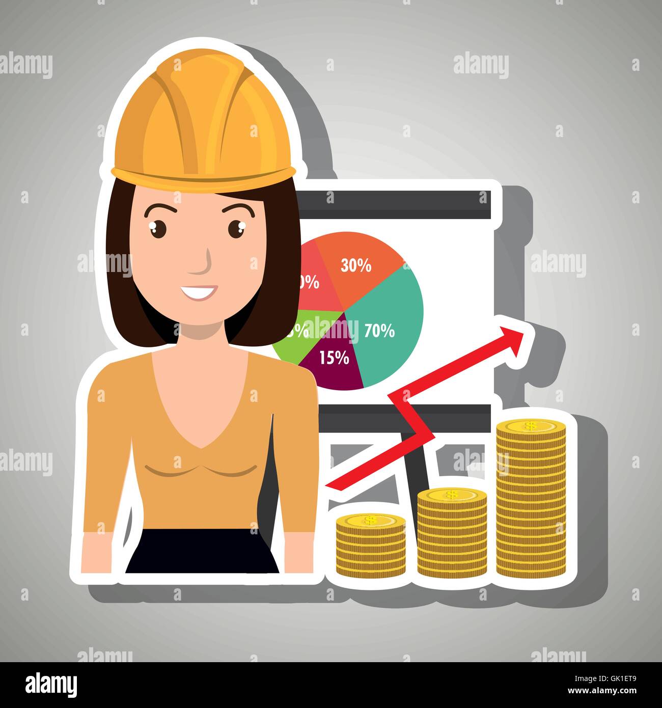 woman economy money Stock Vector Image & Art - Alamy
