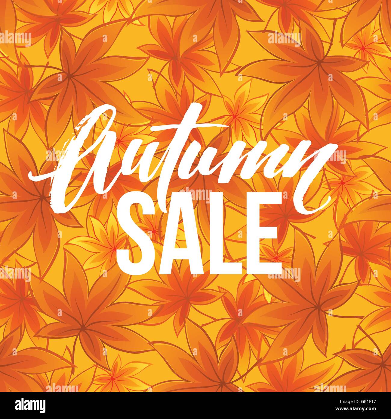 Autumn seasonal banner design. Fall leaf. Vector illustration Stock ...