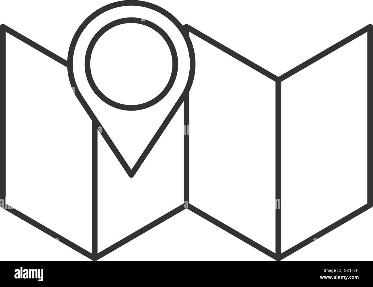 map pointer pin paper isolated icon Stock Vector Image & Art - Alamy