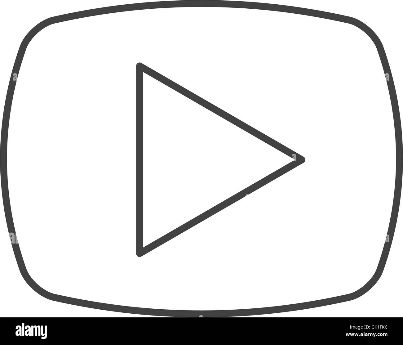 media player button play icon Stock Vector Image & Art - Alamy