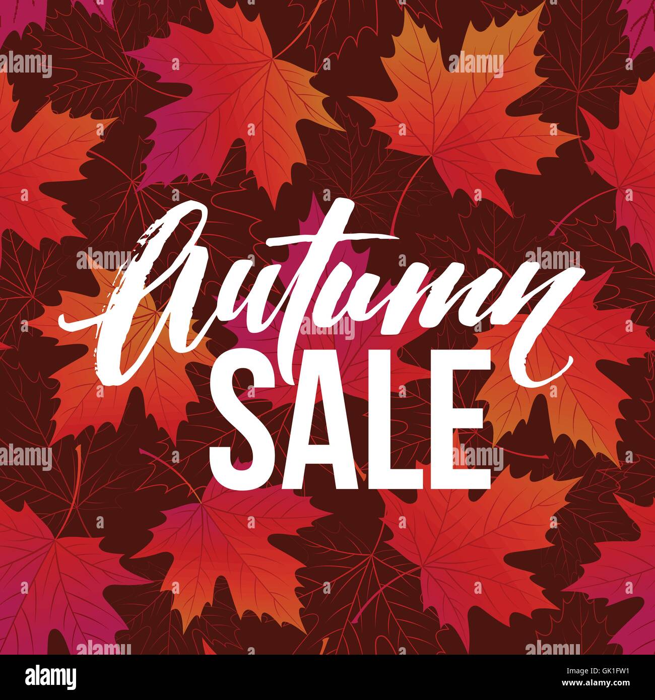 Autumn seasonal banner design. Fall leaf. Vector illustration Stock ...