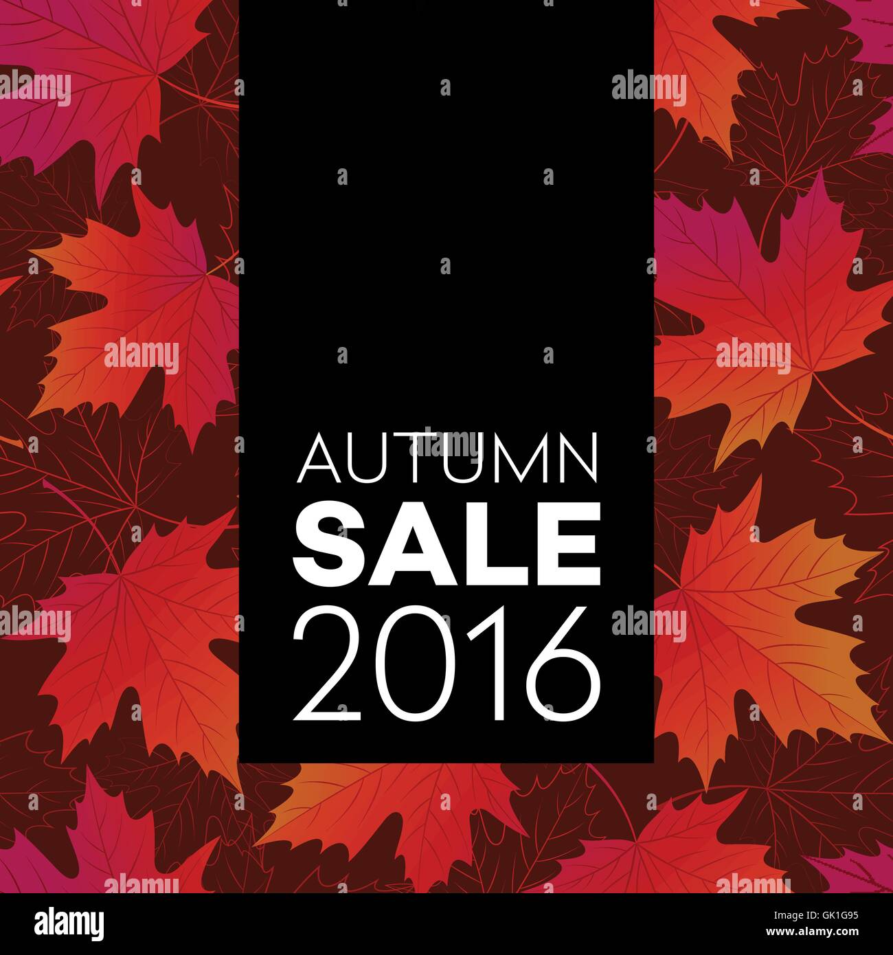 Autumn seasonal banner design. Fall leaf. Vector illustration Stock ...