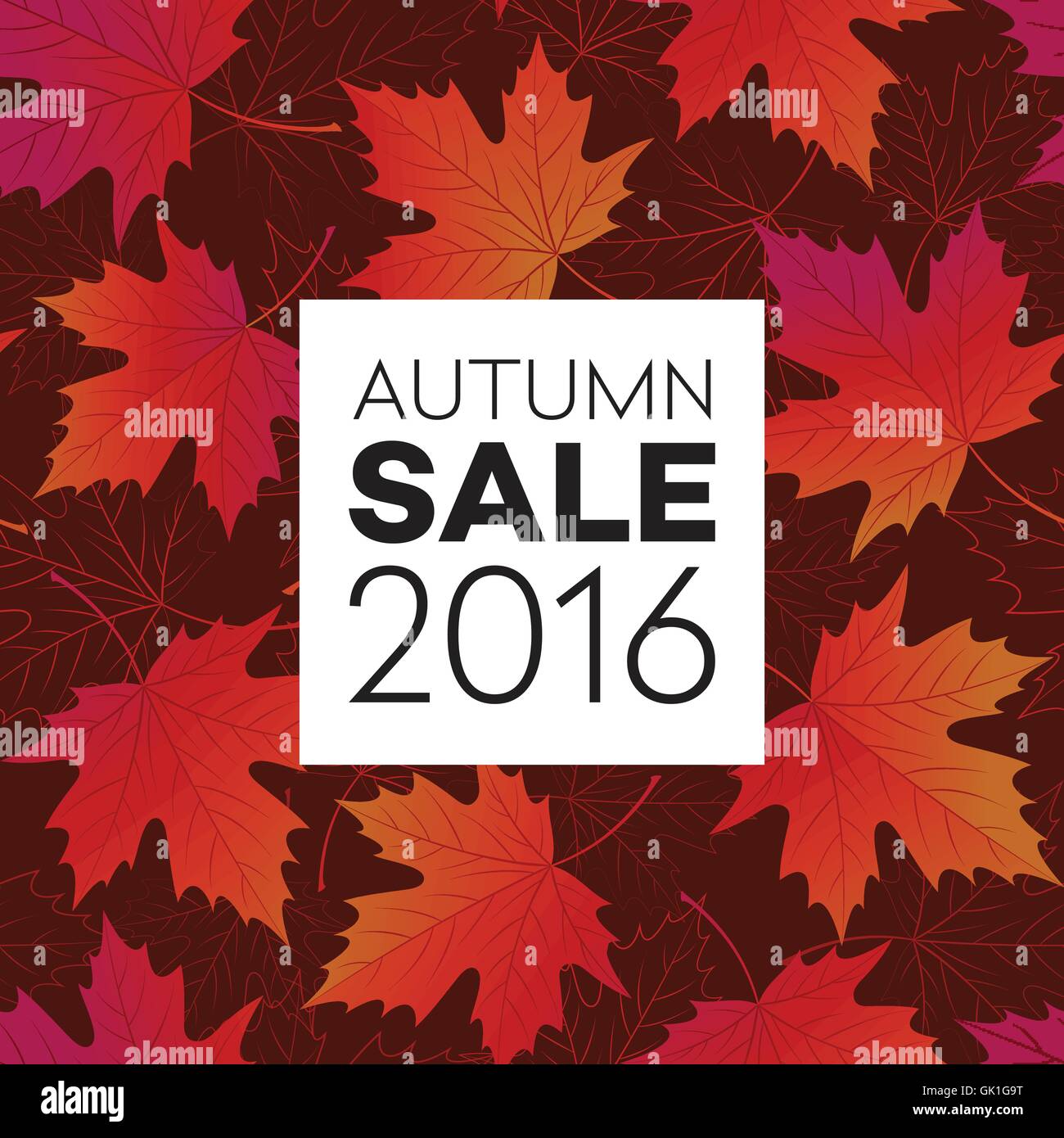 Autumn seasonal banner design. Fall leaf. Vector illustration Stock ...