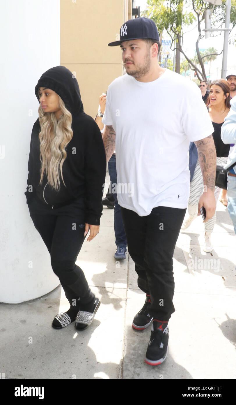 Kim Kardashian, Rob Kardashian, and Blac Chyna have lunch at Nate'n Al