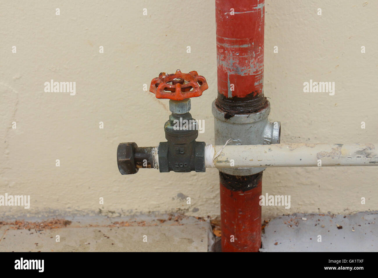 Water valve deterioration Stock Photo