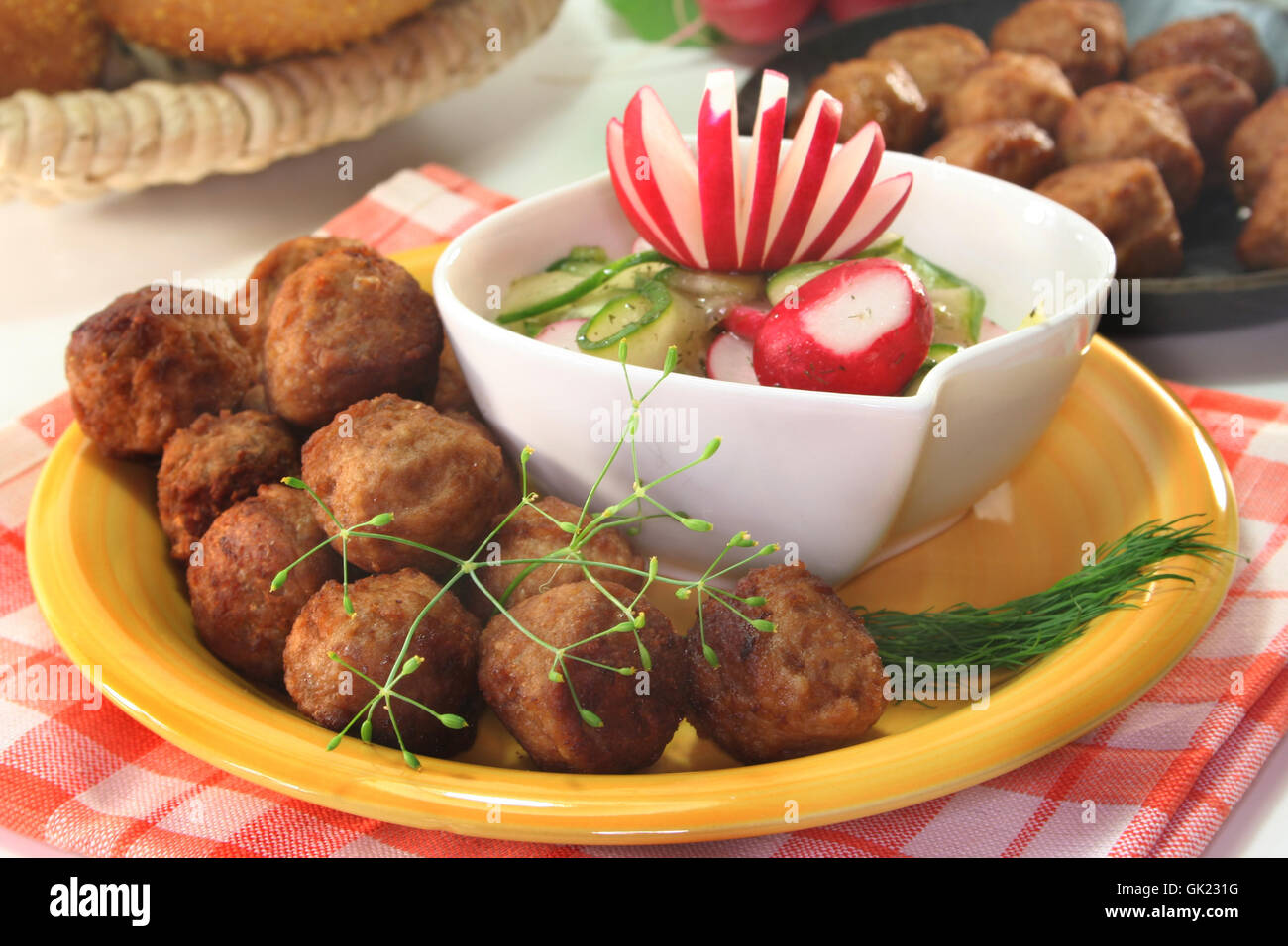 cucumber radish mince Stock Photo