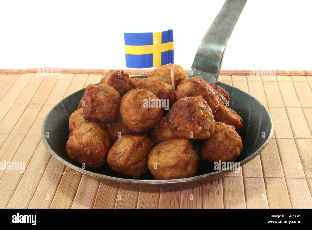 kottbullar in a pan Stock Photo