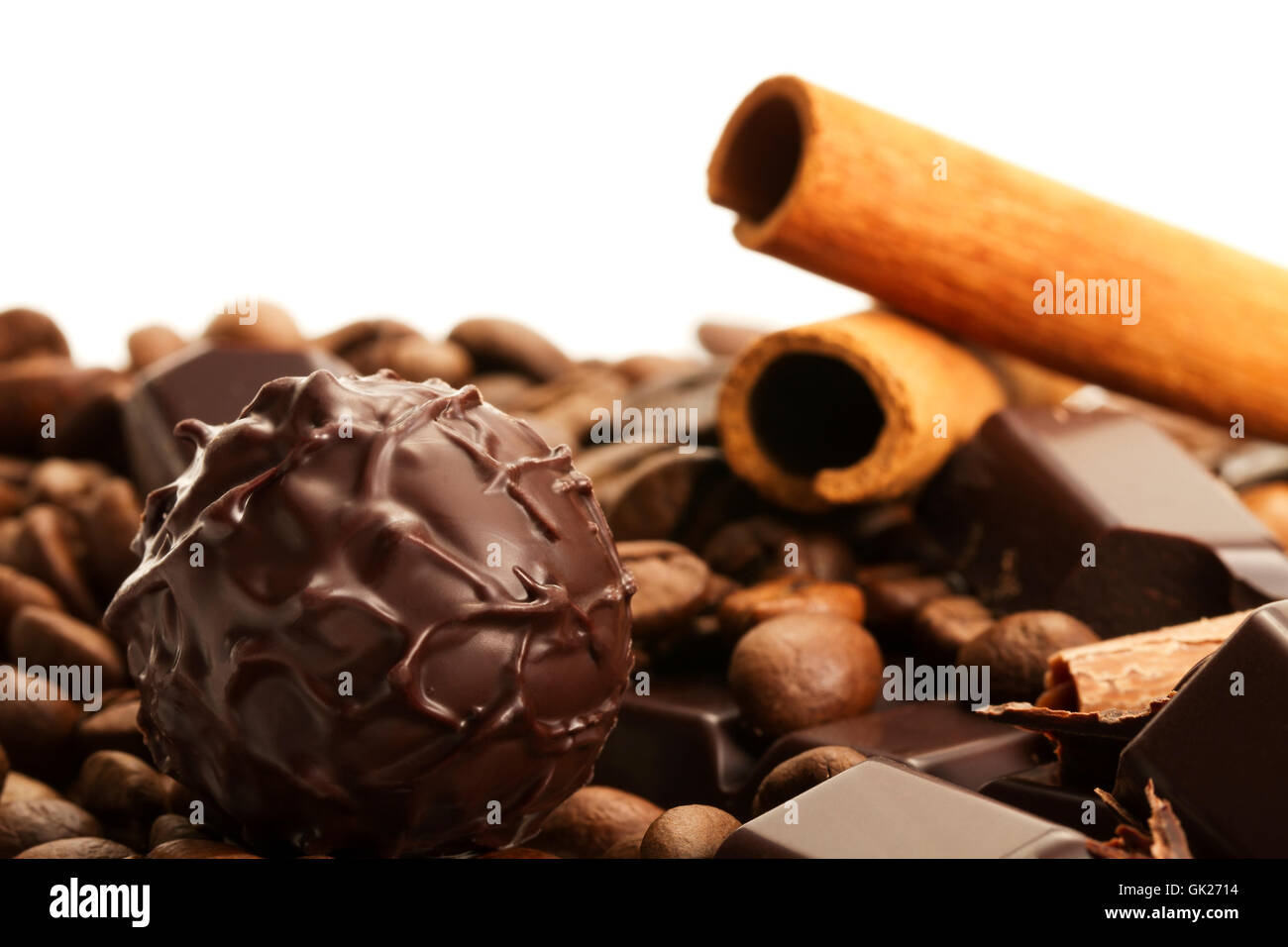 beans truffle coffee Stock Photo