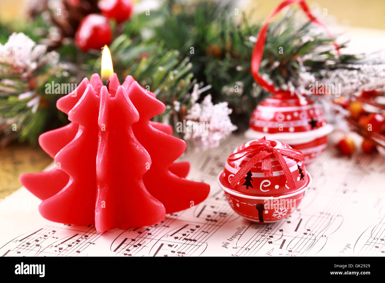 music candle ornament Stock Photo Alamy