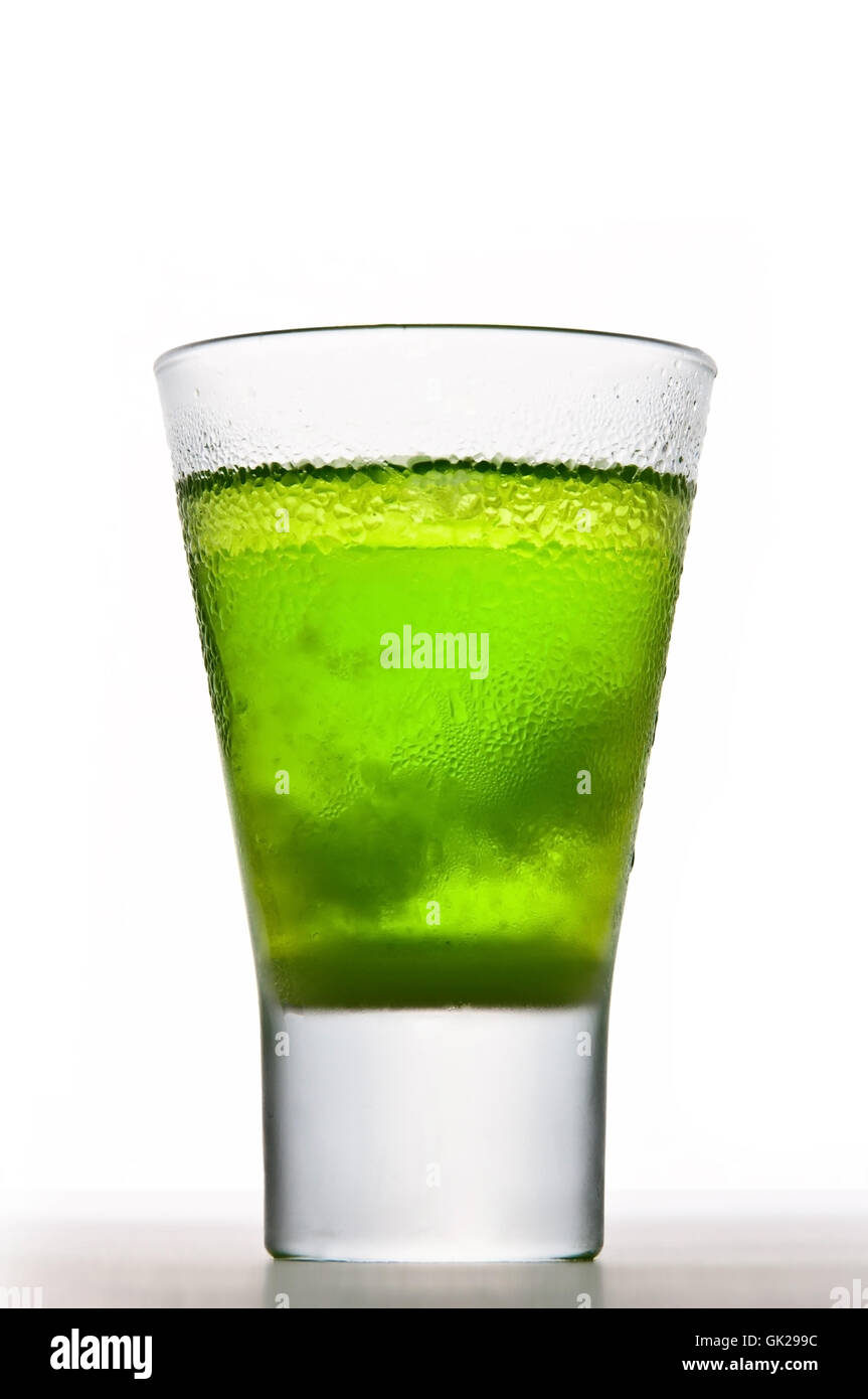 icy absinthe drink Stock Photo