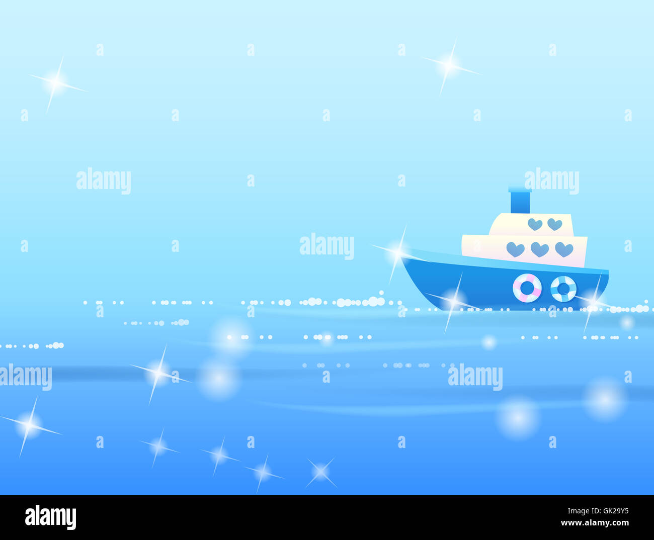 blue travel ship Stock Photo - Alamy