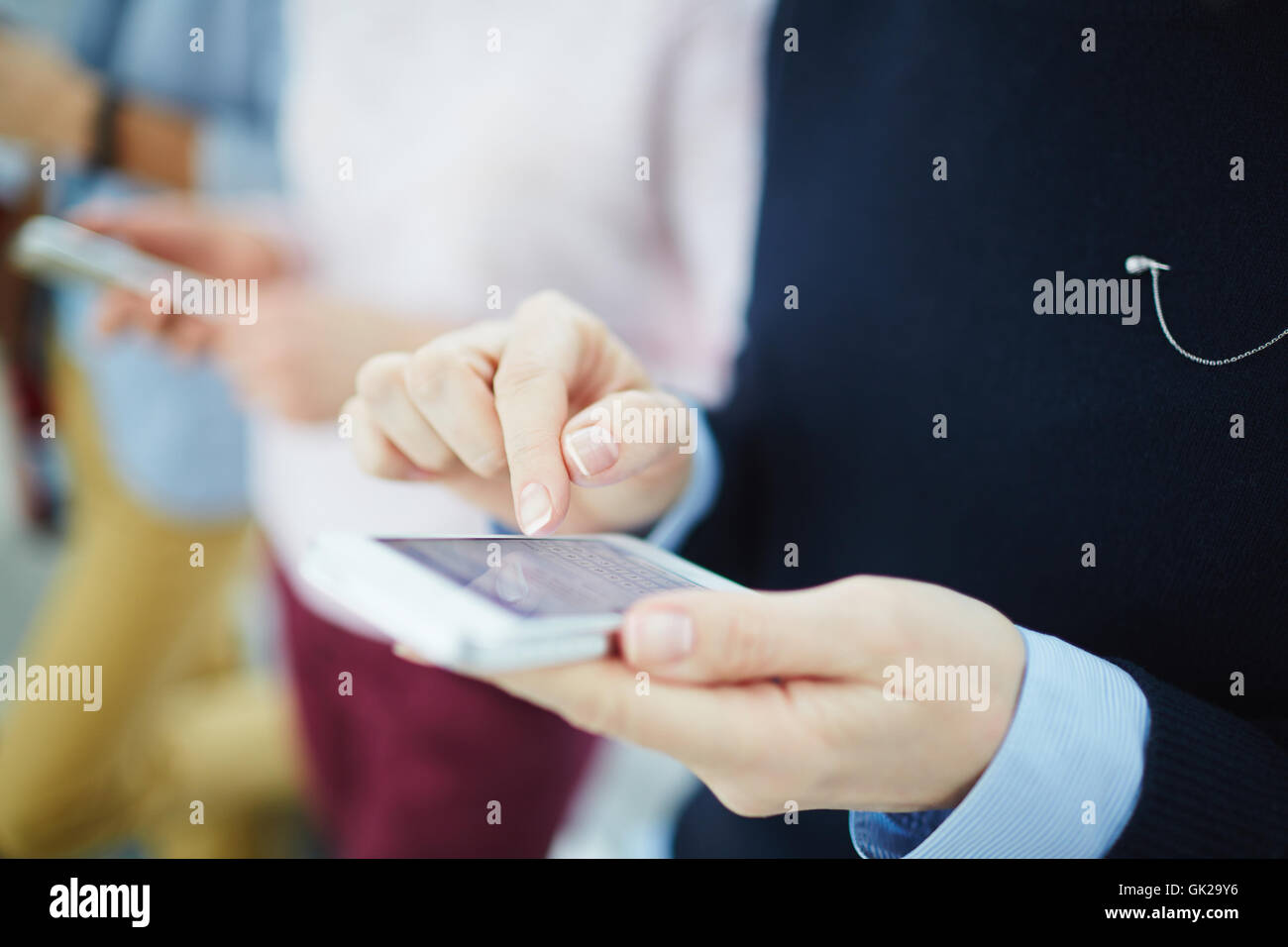 Female hand using smartphone close hi-res stock photography and images ...