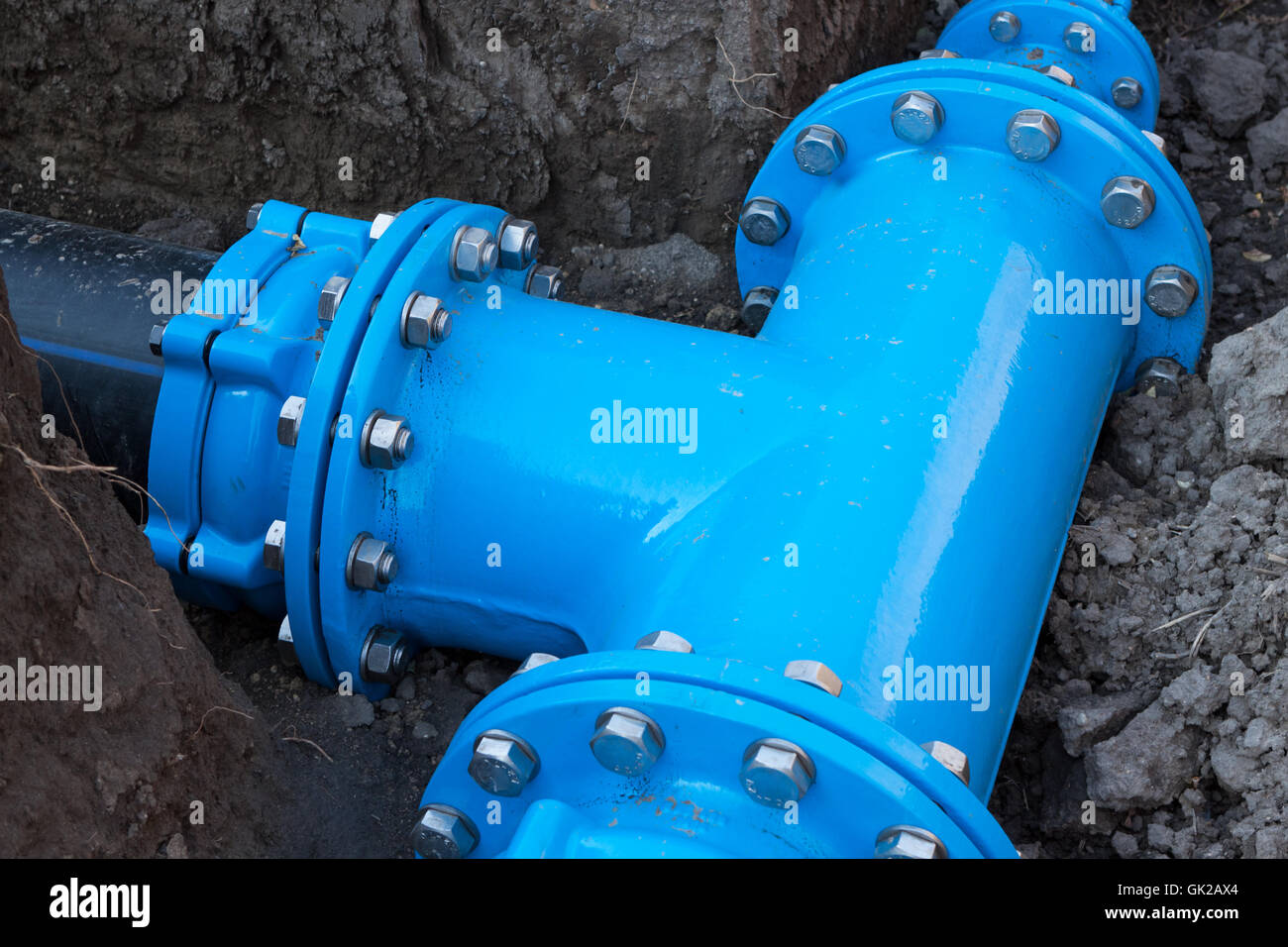 screws water pipes flange Stock Photo Alamy