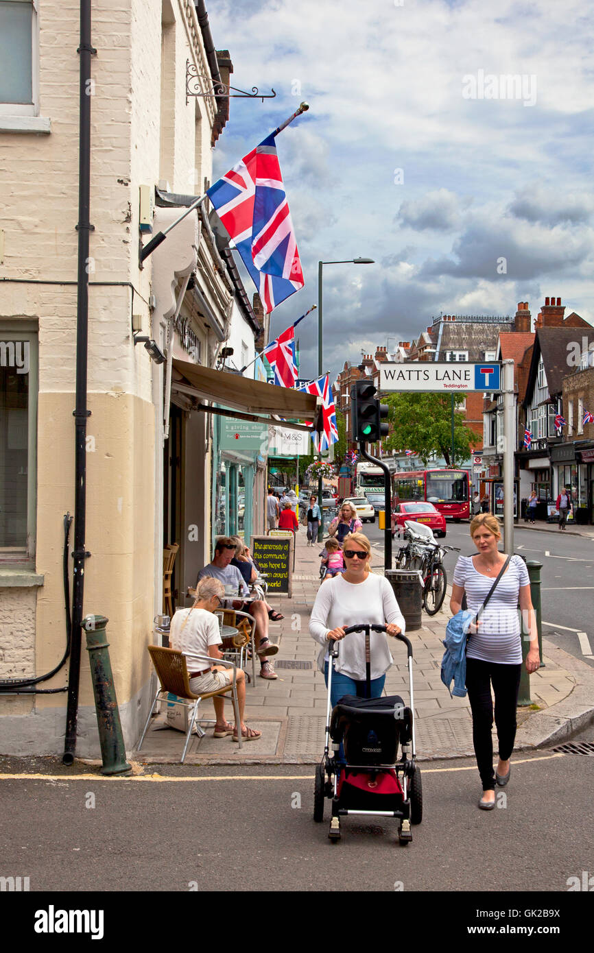 Teddington High street, Teddington , Middlesex, U.K Stock Photo Alamy