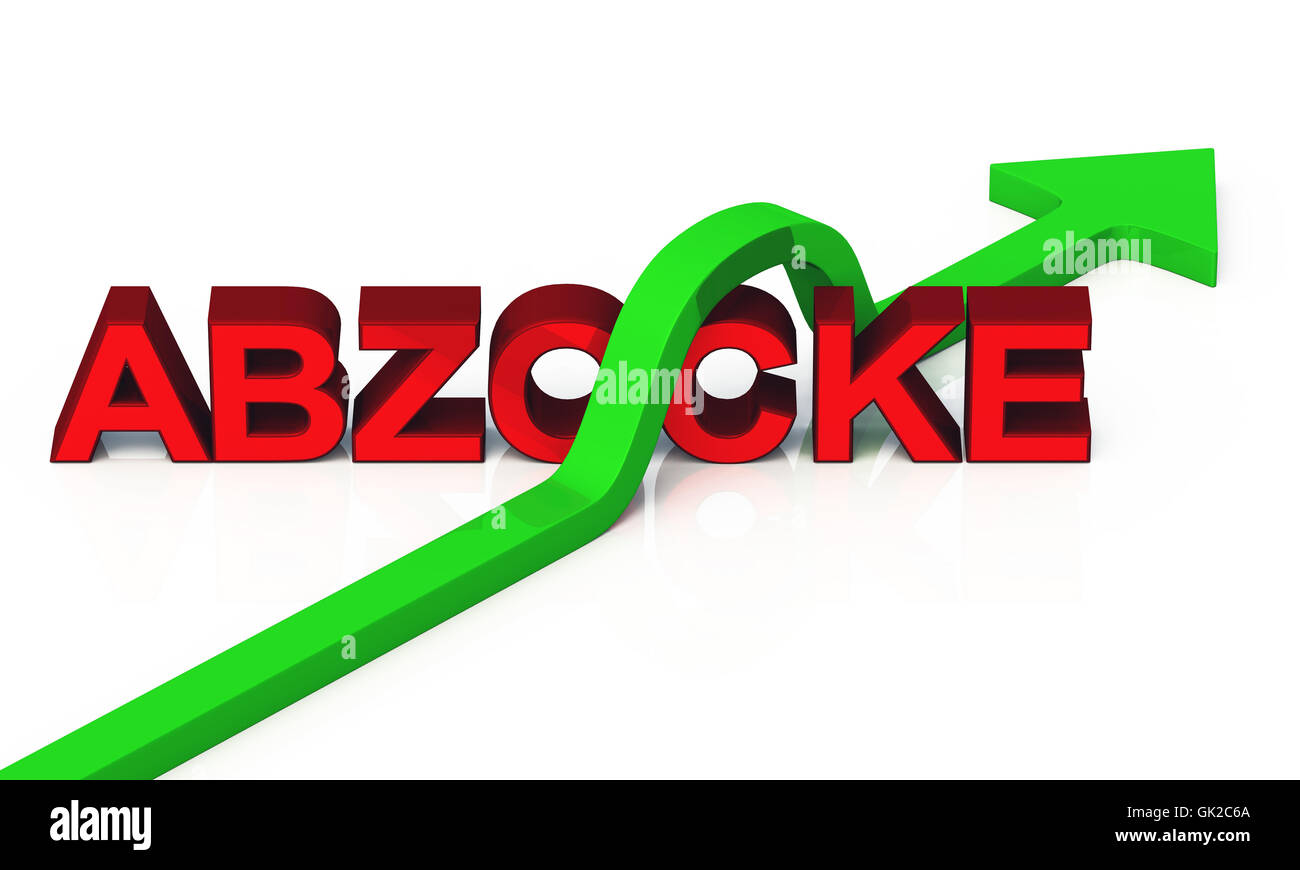 3d rip dodge - green red Stock Photo