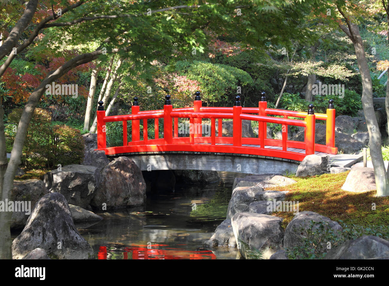 garden bridge style of construction Stock Photo Alamy