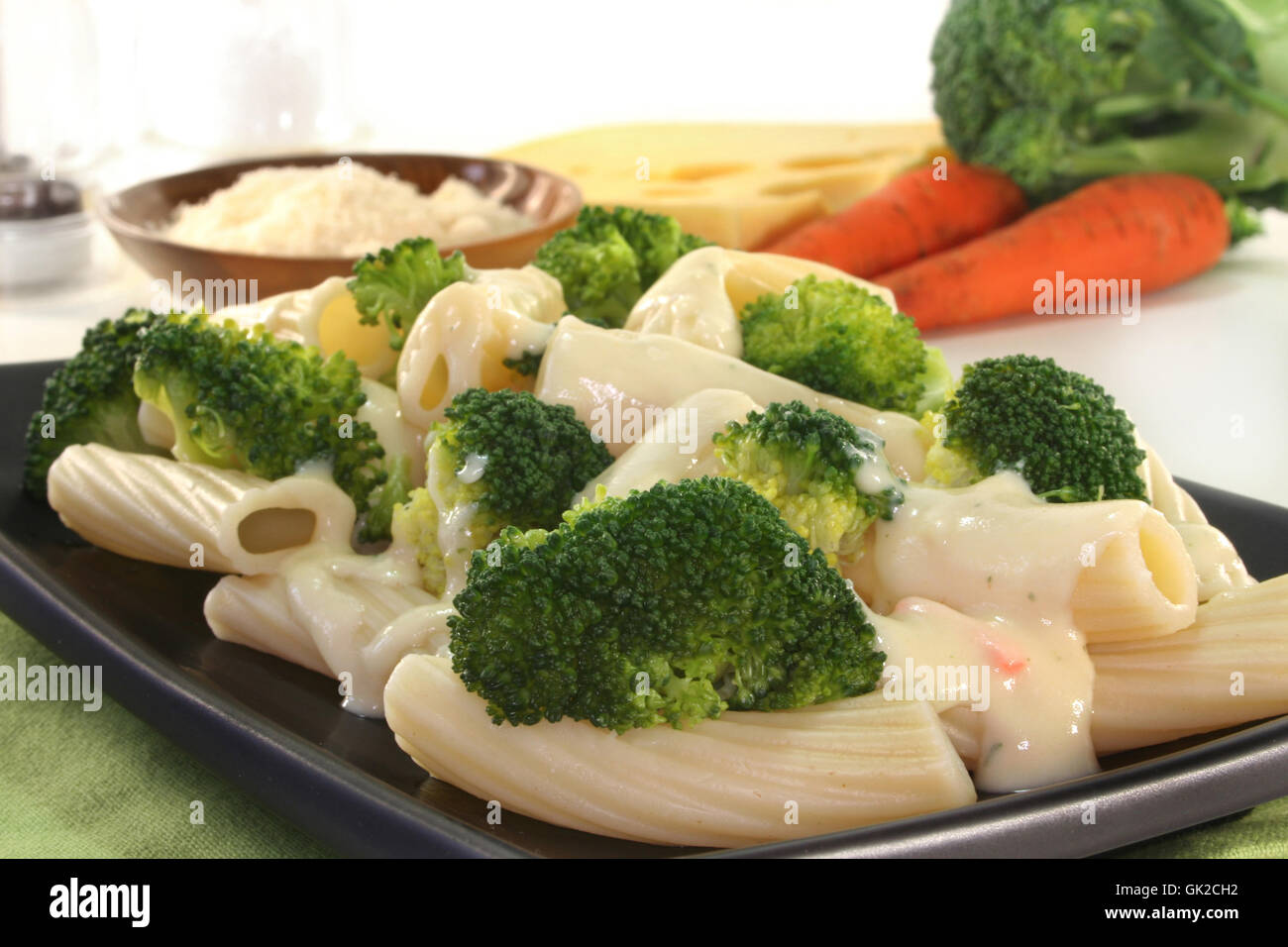 dough noodles cheese Stock Photo