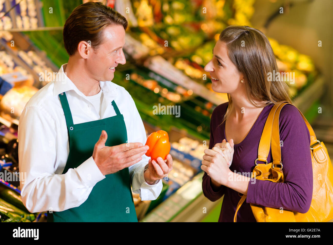woman in supermarket and retailers Stock Photo Alamy
