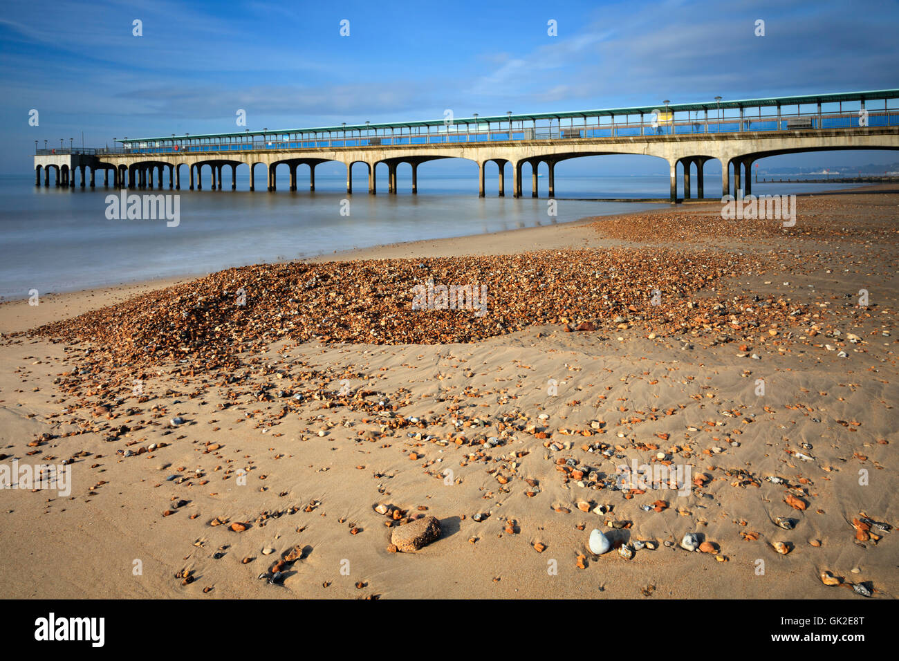 Boscombe Pier near Bournemouth in Dorset. Stock Photo