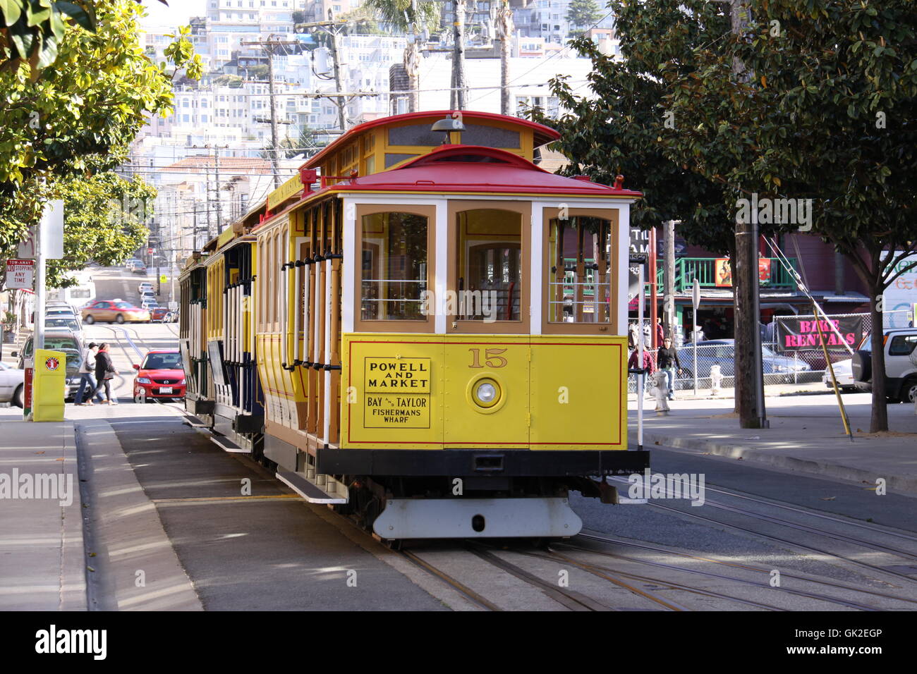 cable car in san francisco Stock Photo