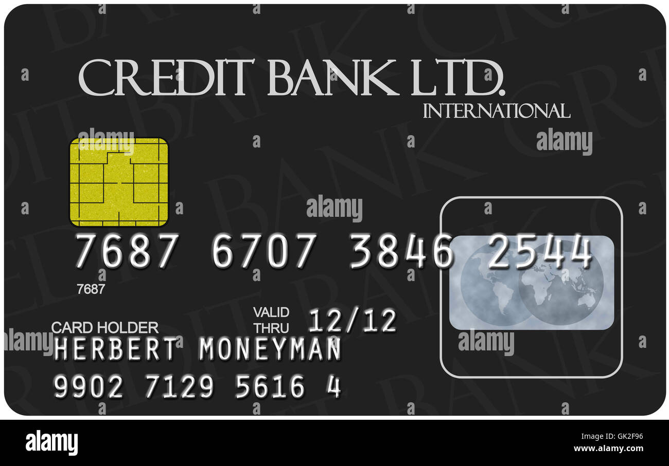 credit card black Stock Photo