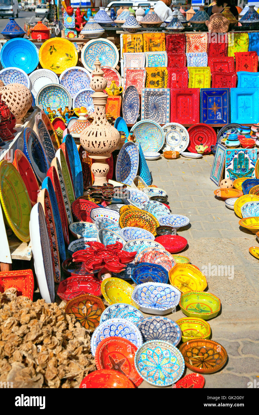africa tunisia plate Stock Photo