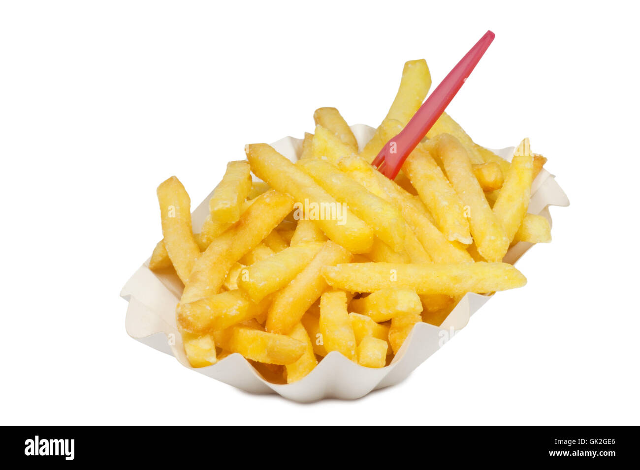 fries with fork Stock Photo Alamy