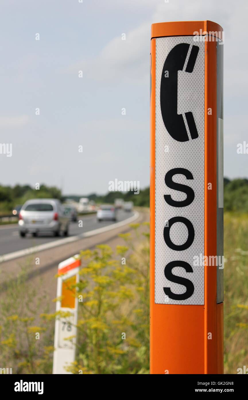 Sos Telephone Roadside Emergency Telephone Stock Photos & Sos Telephone