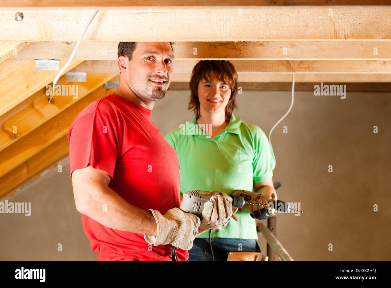 woman craftsman tradesman Stock Photo