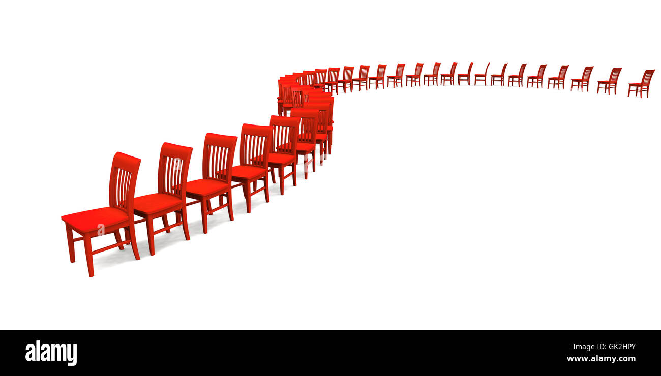 wood row chairs Stock Photo Alamy