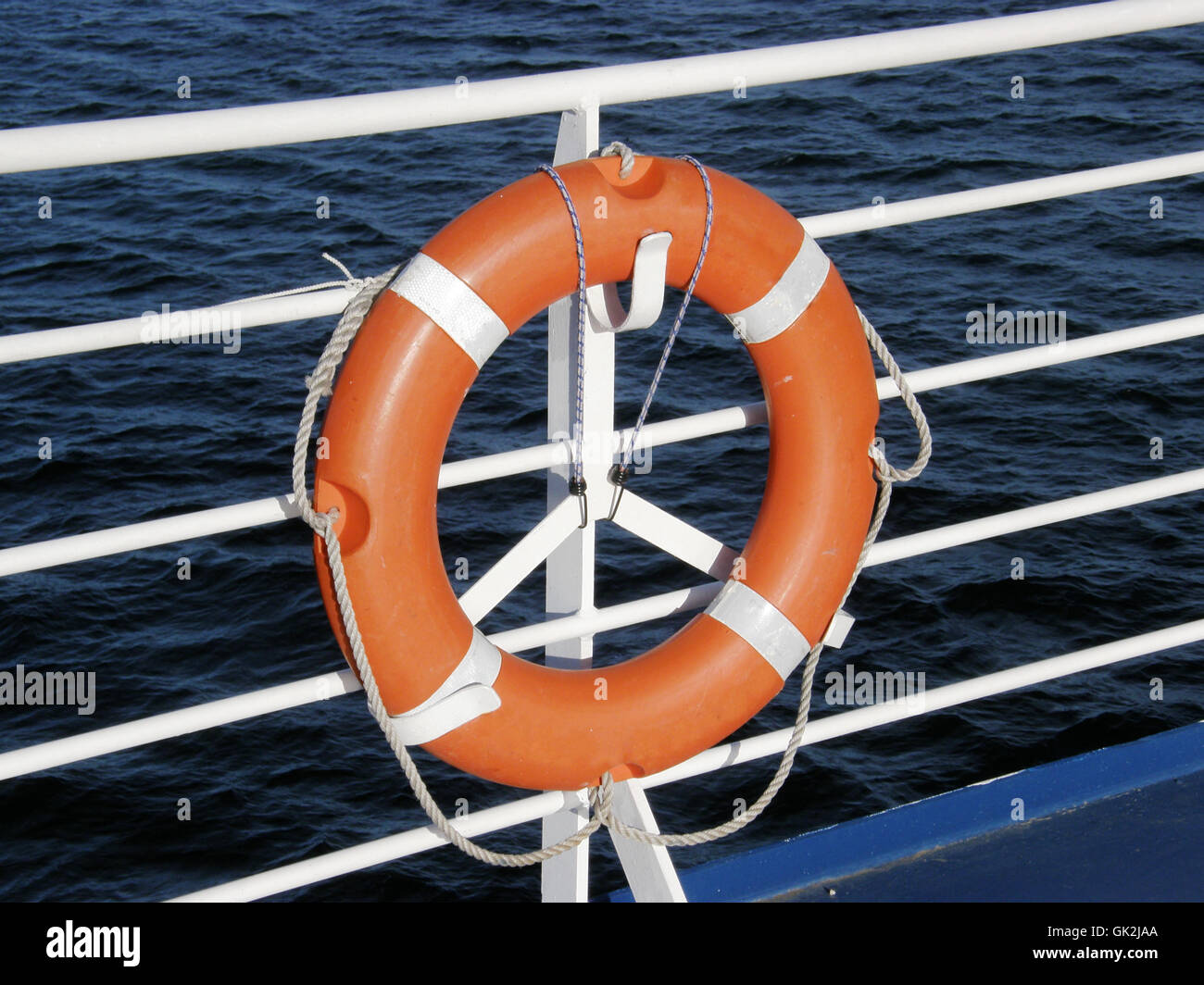 rescue distress at sea lifebelt Stock Photo