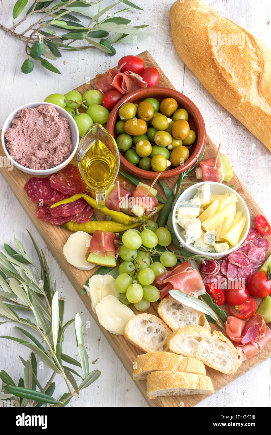 Mediterranean Antipasti Platter Stock Photo Alamy