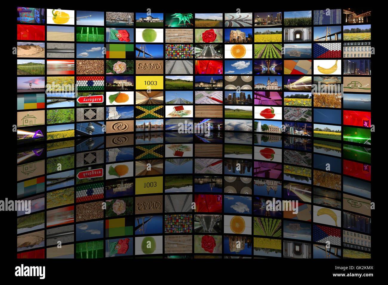 mirroring television tv Stock Photo