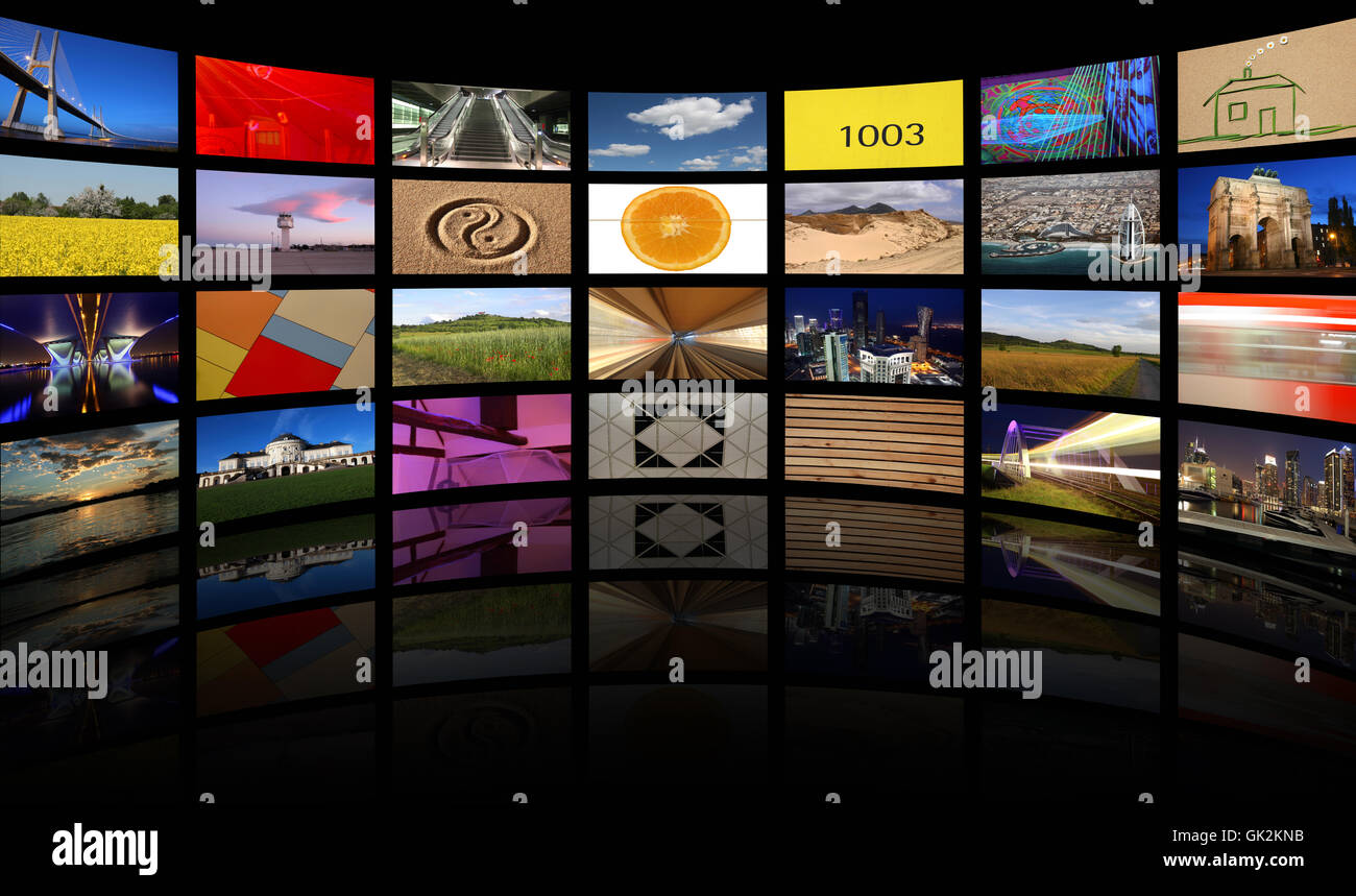 mirroring television tv Stock Photo
