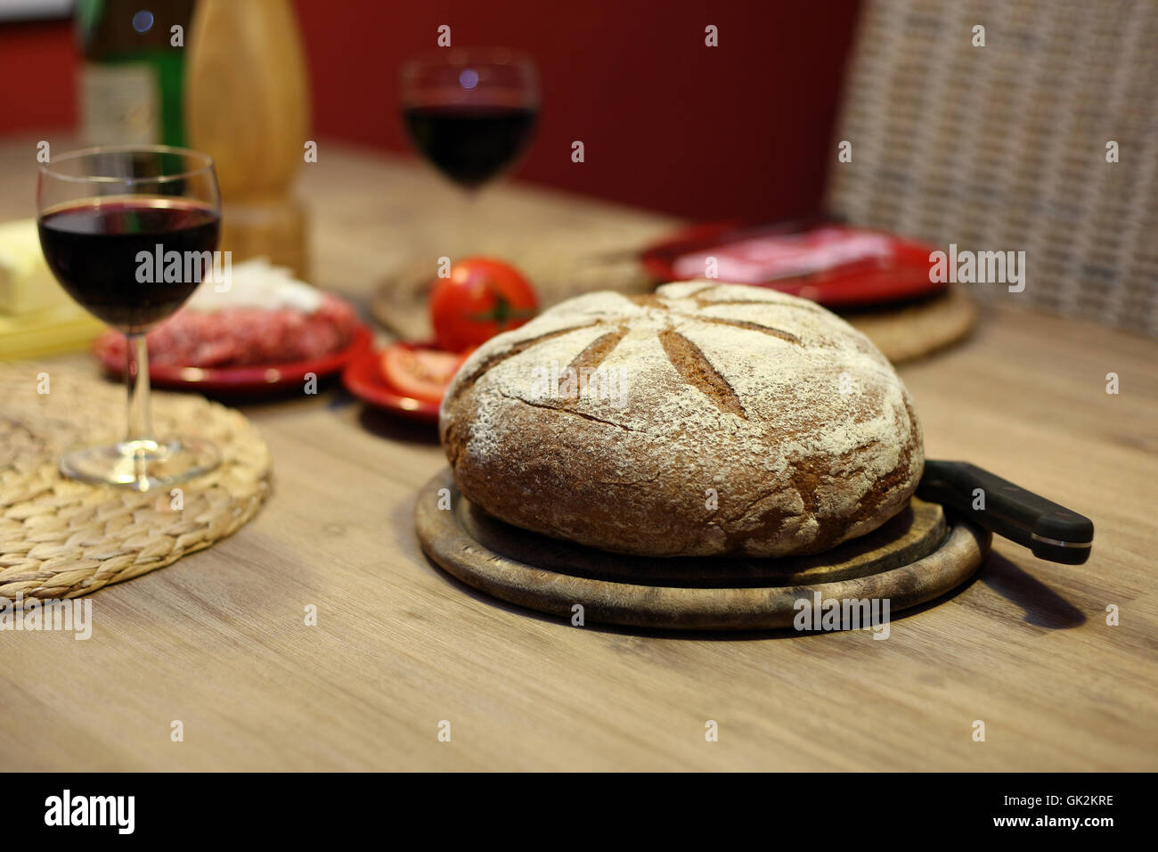 bread drink drinking Stock Photo Alamy