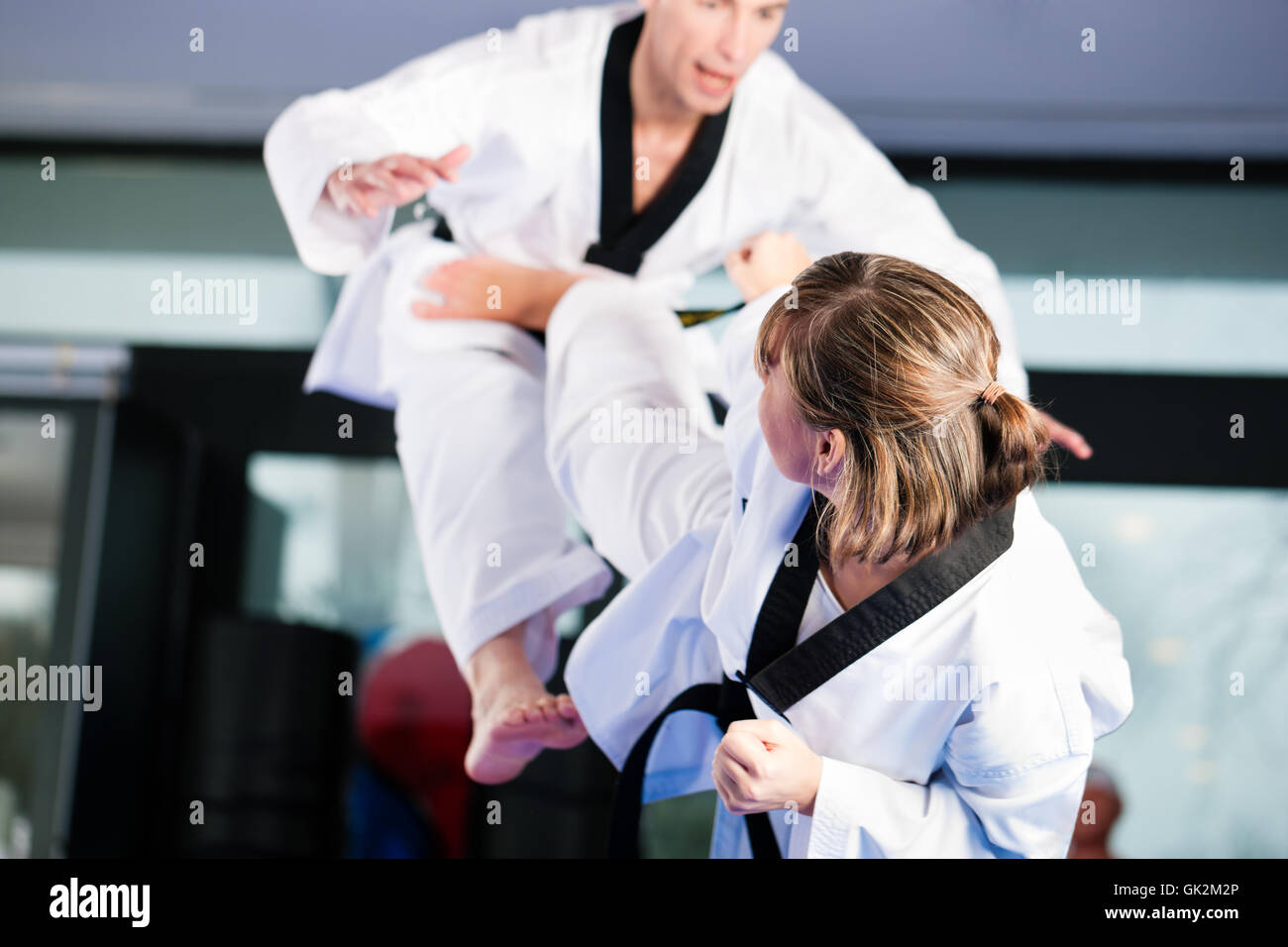 martial arts training in the gym Stock Photo Alamy