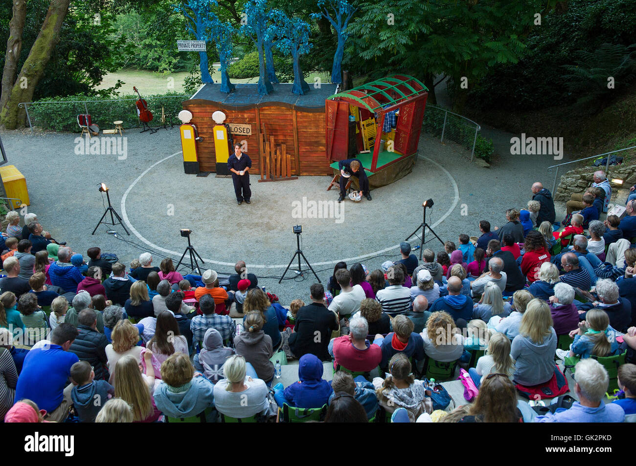 Danny, Champion of the World performed at Trebah Garden amphitheatre in Cornwall. Stock Photo