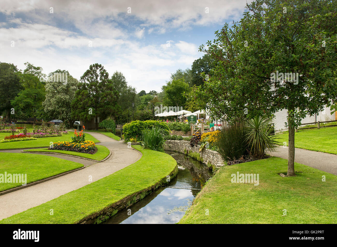 Trenance Gardens in Newquay, Cornwall. Stock Photo