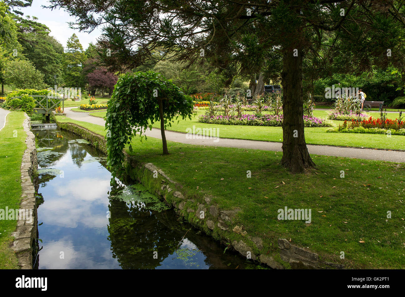 Trenance Gardens in Newquay, Cornwall. Stock Photo