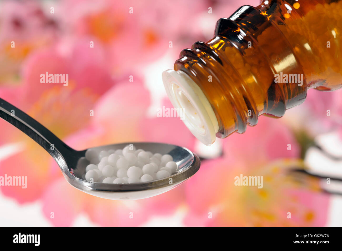 alternative medicine with globules Stock Photo Alamy