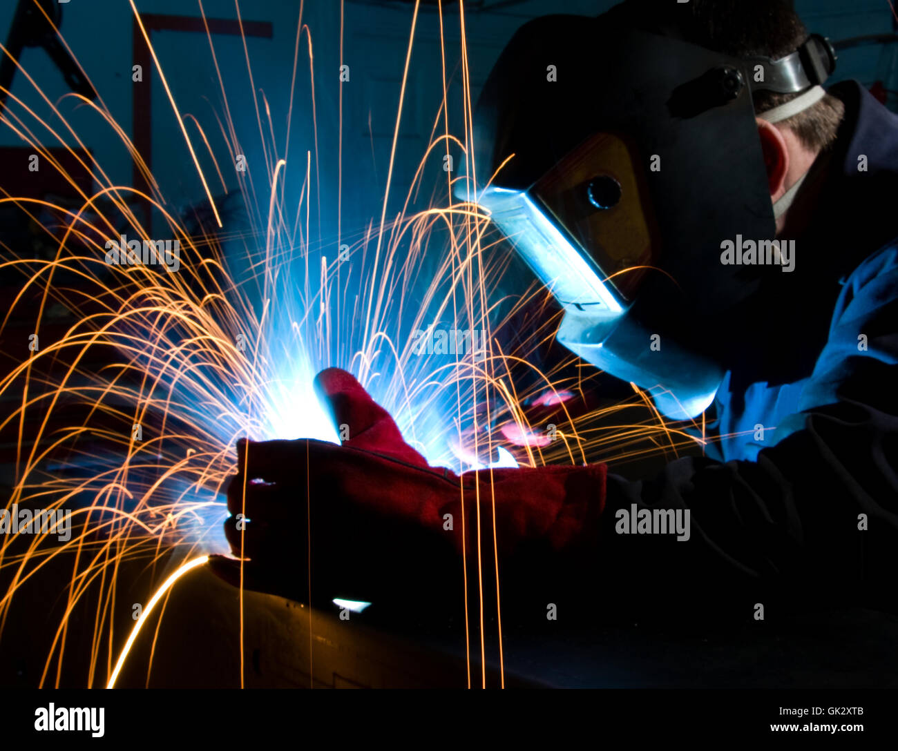 engineering manufacturing welding Stock Photo