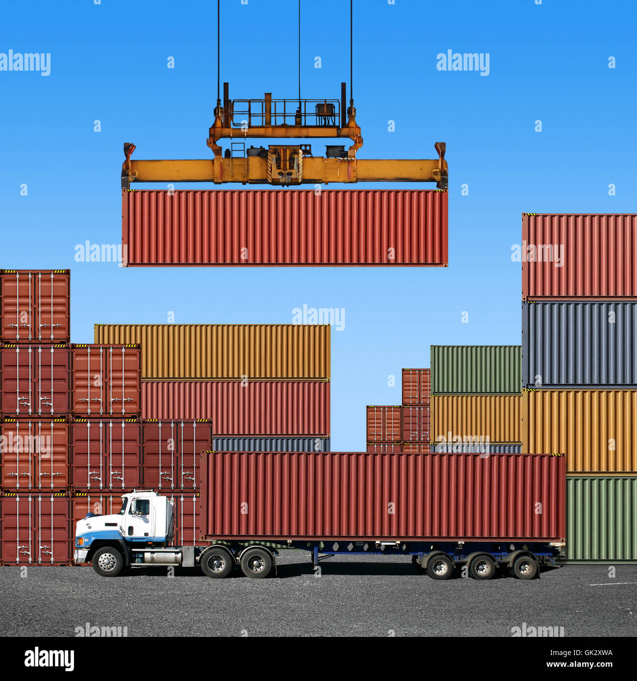 container freight cargo Stock Photo