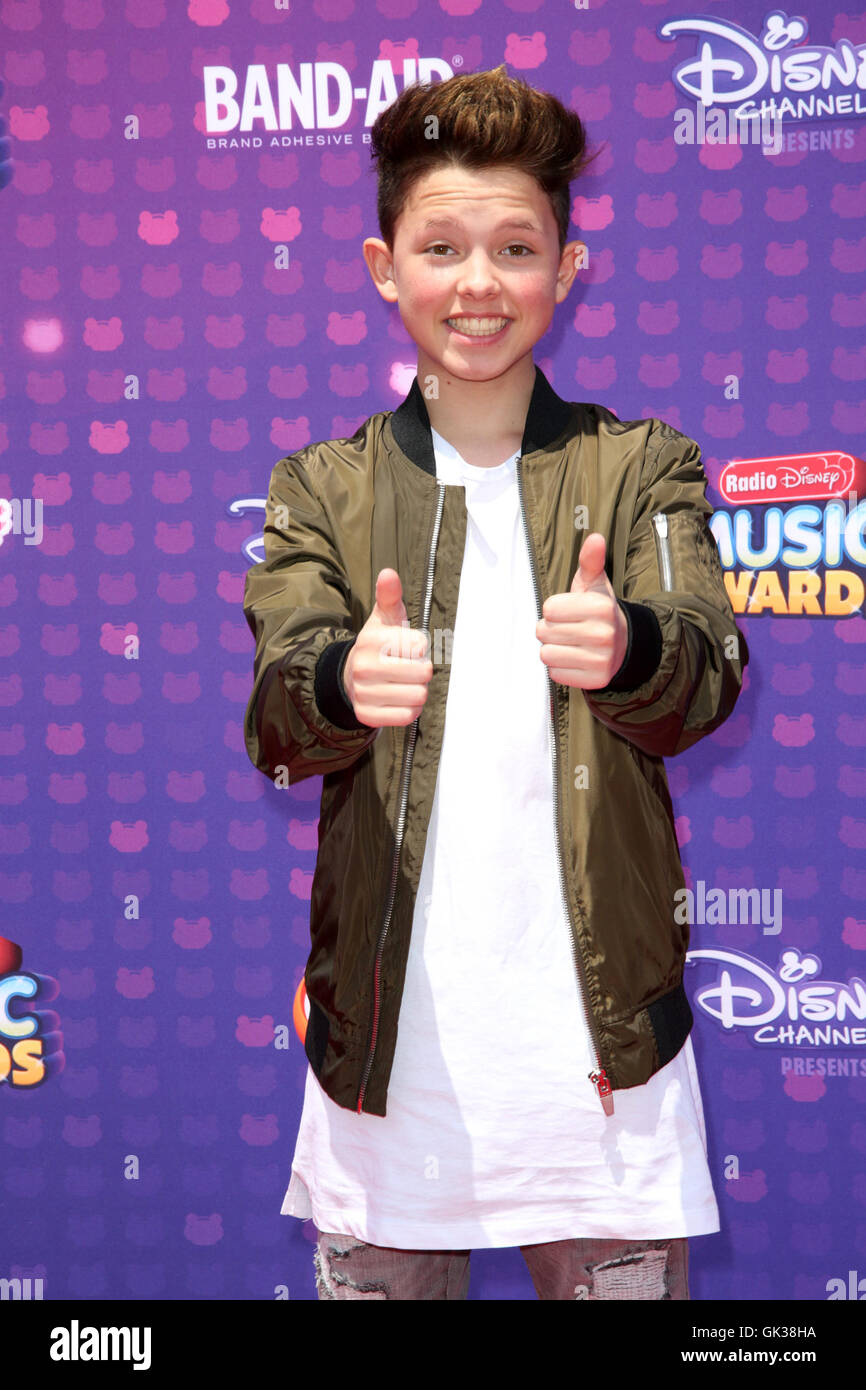 Celebrities attend 2016 Radio Disney Music Awards at Microsoft Theater.  Featuring: Jacob Sartorius Where: Hollywood, California, United States  When: 01 May 2016 Stock Photo - Alamy