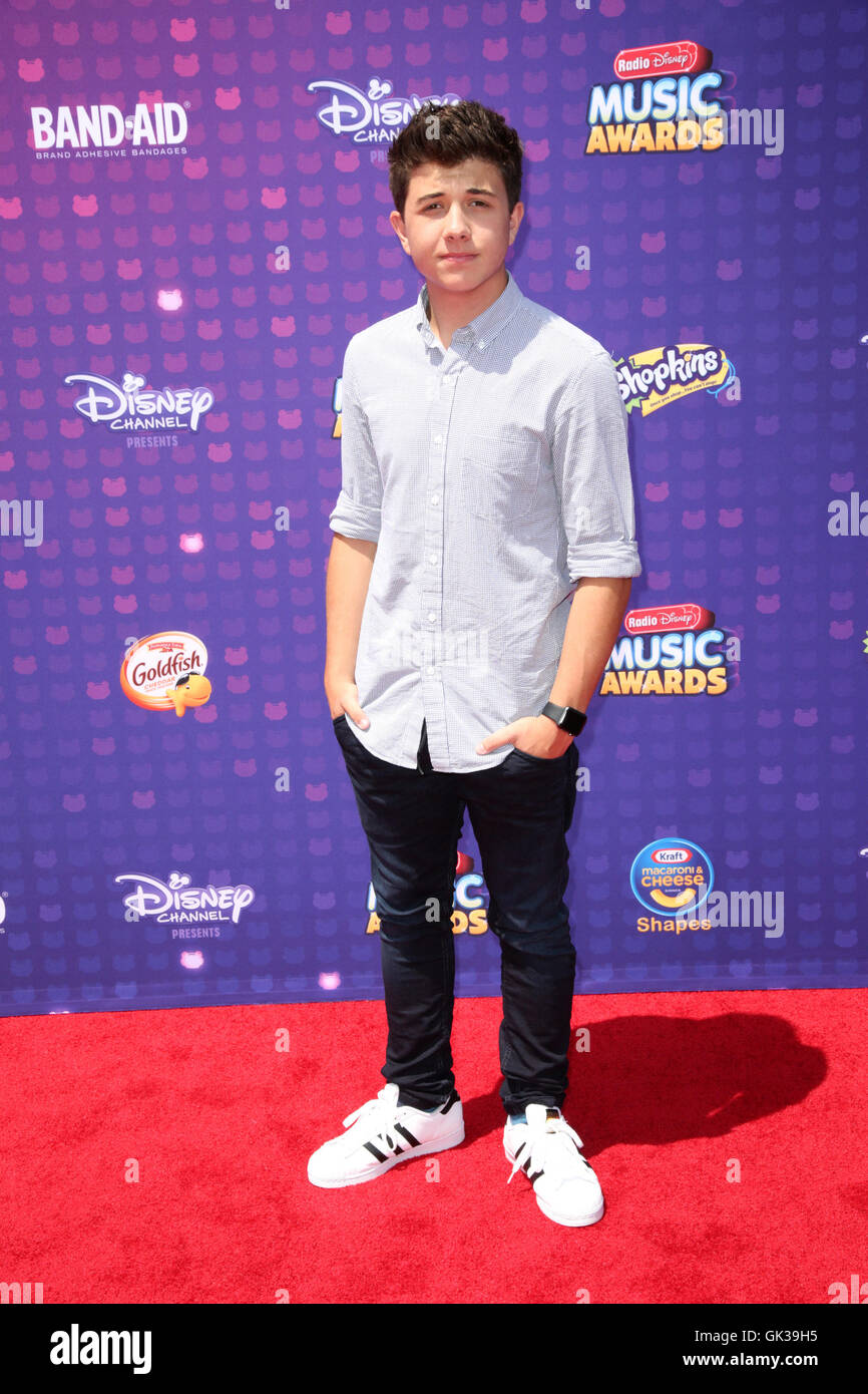 Celebrities Attend 16 Radio Disney Music Awards At Microsoft Theater Featuring Bradley Steven Perry Where Hollywood California United States When 01 May 16 Stock Photo Alamy