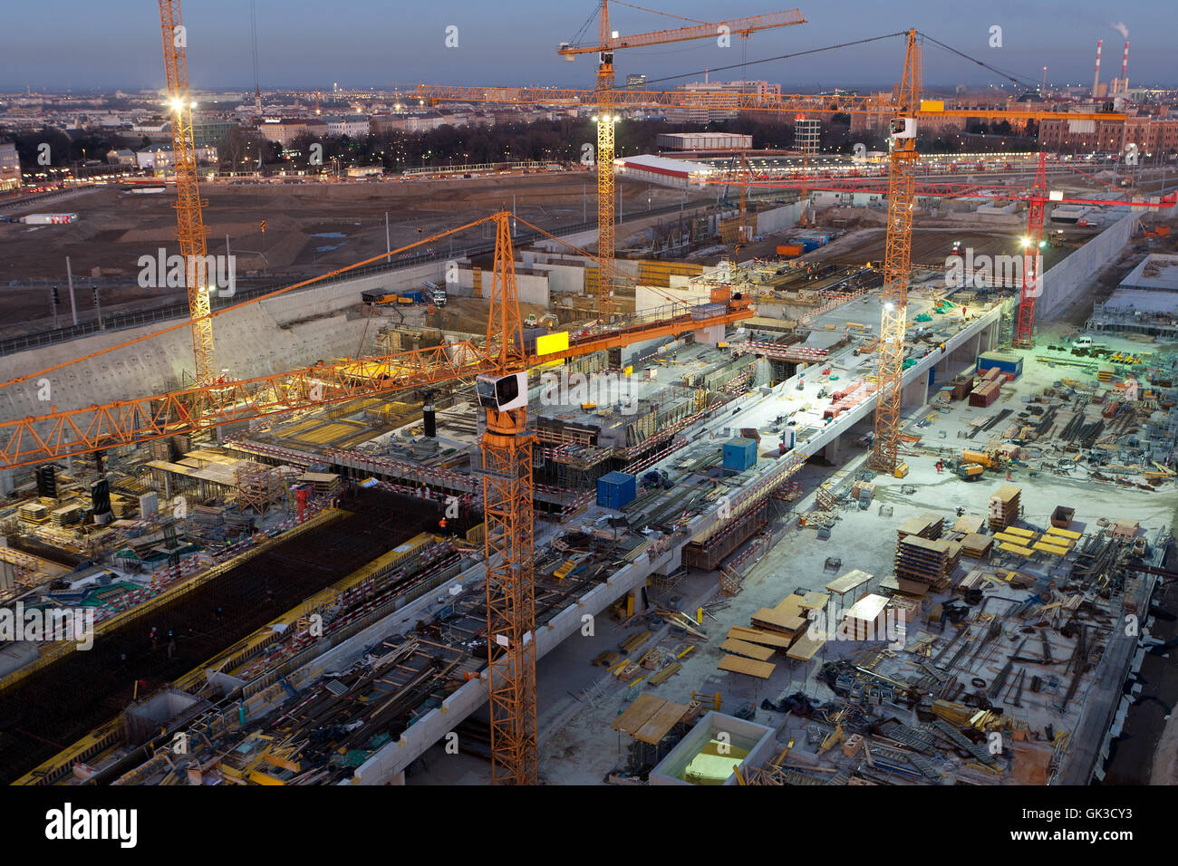 building industry crane construction site Stock Photo